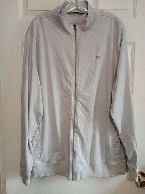 Travis Mathews Light Gray Men's Zip-Front Jacket